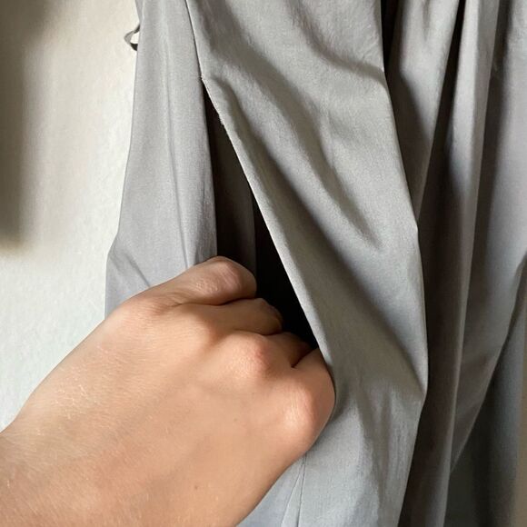 NWT Jonathan Simkhai Alex Midi Green Shirt Dress Poplin Cut Out Size XL - Picture 14 of 15